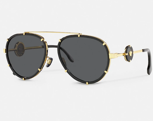 Versace Vintage Icon Pilot Clip-On Sunglasses